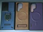 Samsung S23 Ultra Leather Back Cover 3pcs like new with magsafe support