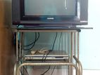 Samsung TV with DVD and Trolley