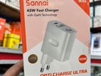 Sanmai 45W GaN Fast Charger (PD + QC Support) – Brand New with Warranty