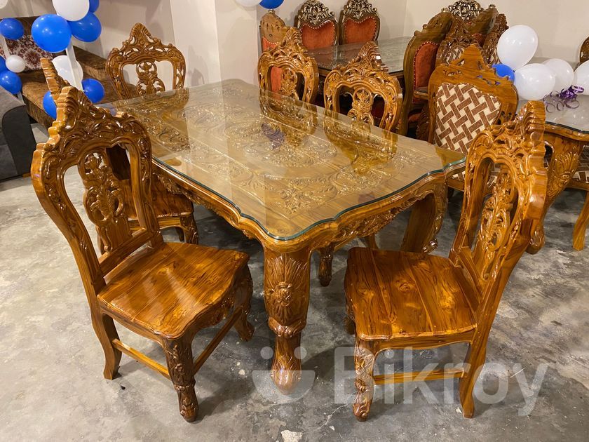 Segun Dining Table Set with six Chair DL108F for Sale in Badda Bikroy
