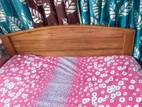 সেগুন কাঠের ৪ ফিটের একটা খাট সম্পূর্ণ