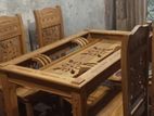 সেগুন কাঠের ডাইনিং টেবিল পাইকারি দামে আর্জেন্ট বিক্রয় হবে