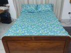 সেগুন কাঠের Semi Single Bed with mattress 6Feet8inch x 3feet9.5inch