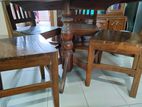 Segun kather dining table with 4 chairs