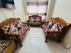 Segun wood 3 double sofa