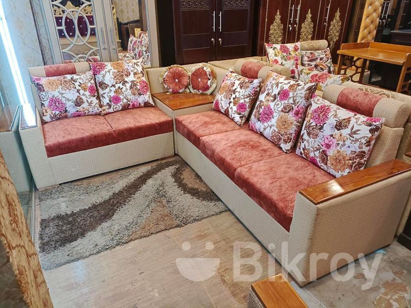 SEGUN WOOD CORNER SOFA. in Mirpur Bikroy