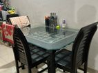 Segun Wood Dining Table 4 x 3 ft and chair