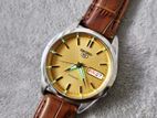 SEIKO 5 Automatic Champagne Dial JAPAN Belt mod