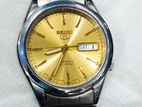 Seiko 5 Automatic golden Dial Men's 21 Jewels Japan Made