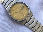 Seiko 5 Automatic golden Dial Men's 21 Jewels Watch 38 mm Japan made