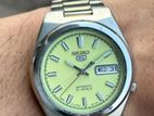 Seiko 5 automatic with transparent back full lume/radium dial