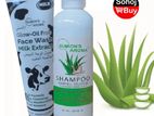 Shampoo Hairfall Solution with Aloe Vera and Ginger milk Face Wash