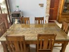 Shegun Wood Dining Table with 6 Chairs
