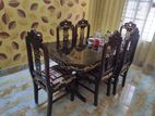 Shegun wood Dining Table with 6 Chairs