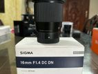 Sigma 16mm f1.4 for Sony E