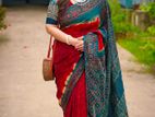 Silk Batik Saree with Blouse Pieces