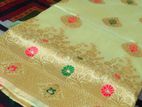 Silk Pistachio Green Weaved Banarasi Style Saree