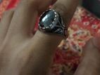 Silver Ring Black Stone