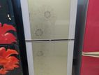 singer cream colour glass dor frost fridge 220 liter.