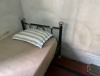 Single bed wrought iron with mattress