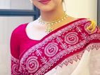 Skin Print Half Silk Sharee with Blouse Piece