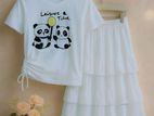 Skirt & Ladies T-shirt Set