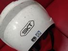 SKT white color half Helmet