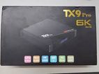 SMART TV Box Tx9 Pro 8/128GB Android 4K With (700+ free channel).