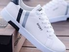 Sneakers White Color Casual lace - UP Shoes