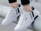 Sneakers White Color Casual Lace-Up Shoes Winter And Summer Men'S