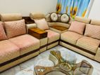 Sofa and table with cover