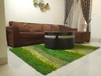 Sofa L shape with Divan, round table tools and carpet