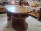 Sofa Set And A Side Table (wooden)