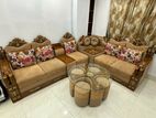 Sofa set with Tea Table.Including 4 cushions and Table stools