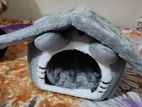 Soft Cat Bed Indoor Warm Cat/Dog House with Removable Cushion