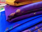 Soft Silk Sharee(Saree)- নরম সিল্ক শাড়ি-Blue Flower Design