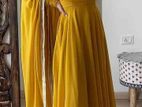 solid colour gown