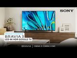 Sony Bravia 3 75" S30 4K Google Android HDR LED TV Voice Remote 2024