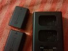 Sony Captor Charger And Original Double Battery