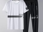 Sportswear Casual O-neck T-shirts + Pants Tracksuit Set