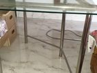 SS frame and glass top table