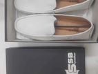 SSB leather white loafer