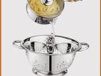 Stainless Steel 1-Quart Saucepan with Straining Lid Perfect for Soups/