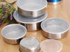 Stainless steel Storage Bowls 5 Pcs Set With Food-Grade Plastic Cove