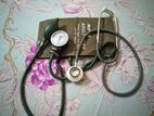 Stethoscope and blood pressure machine (package)