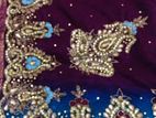 Stone gorgeous purple colour saree