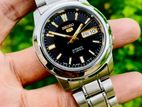 Stunning Beauty SEIKO 5 SNKK17 Jet Black Automatic Watch