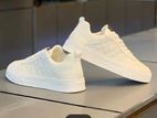 Stylish Fake leather white sneaker for summer and winter Fashion.