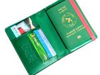 Stylish premium passport wallet with card holder slots.