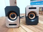 Stylish USB Mini Desktop Speakers – Dual Stereo Sound